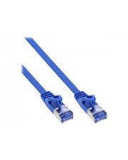 InLine Patchkabel flach U/FTP Cat.6A blau 1m Blau (71801B)