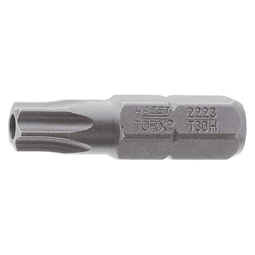 Hazet Bit 2223-T40H Sechskant6,3 (1/4 Zoll) Tamper Resistant TORX Profil T40H (Innensechsrund TX) (2223-T40H)
