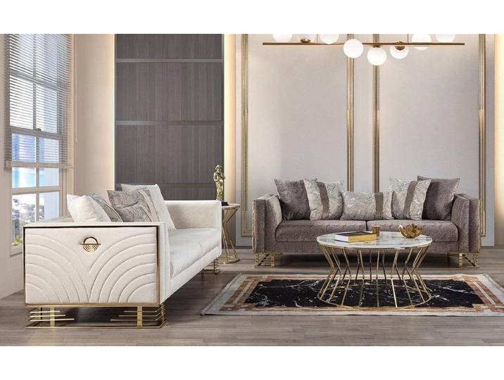JVmoebel Wohnzimmer-Set Modernes 3+3-Sitzer Sofas Polstermöbel, (2-St)