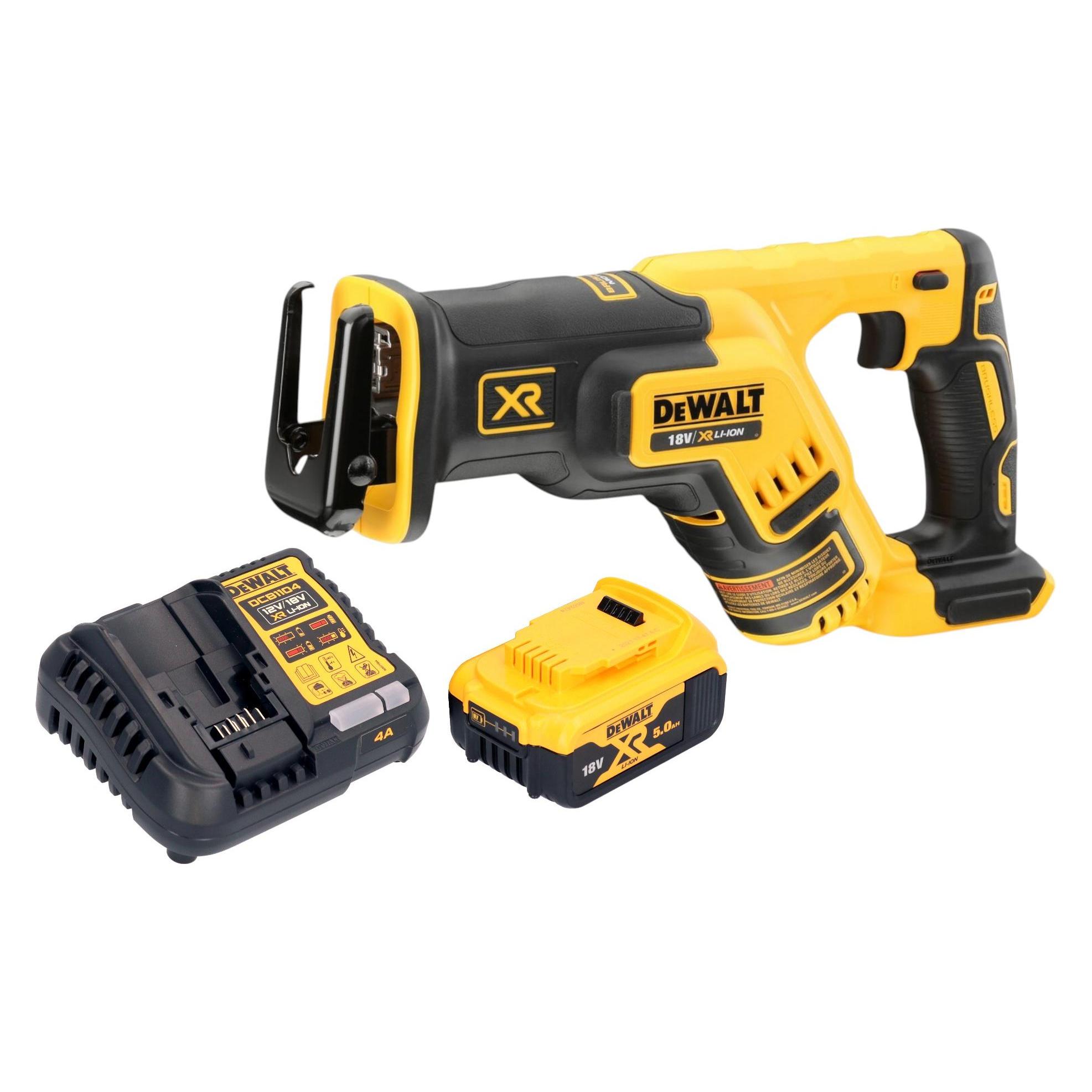 DeWalt DCS 367 P1 Akku Säbelsäge 18 V Brushless + 1x Akku 5,0 Ah + Ladegerät (DCS367N-XJ)