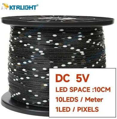 Uplift Picks WS2811 5V RGB Addressable LED Curtain Lights For DIY Projects 10cm (black Wire) 5v 3 Pin 100 Meters