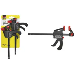 6x Easy Work, Schraubstock + Zwinge, EW Einhand Spann-Spreizzwingen (100 mm)