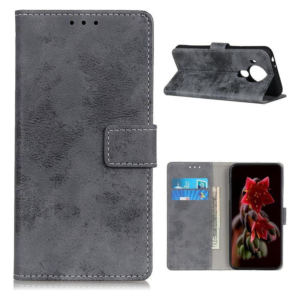 Cover-Discount Nokia 5.4 - Vintage Etui Wildleder Optik grau (Nokia 5.4) (104702085A)