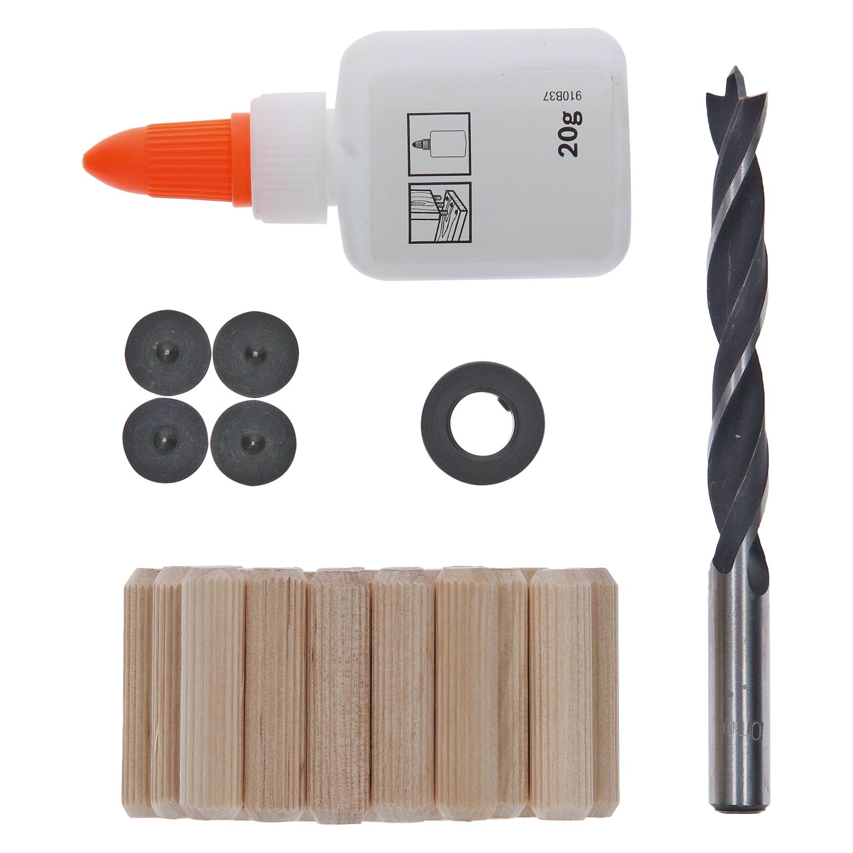Bosch Professional Zubehör 27-tlg. Holzdübel-Set, 10 mm (1 Stk.) (2607000543)