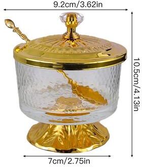 Uplift Treasures Glass Condiment Jar With Metal Lid Spice Salt Storage Bottle seasoning Pot 2