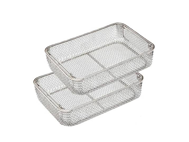 2PCS Instrument Tablett Medizinische 304 Edelstahl Mesh Perforierte Körbe Waschen Korb Instrumente Dental Instrumente Labore Organizer (Size : 40cm*30cm*7cm)