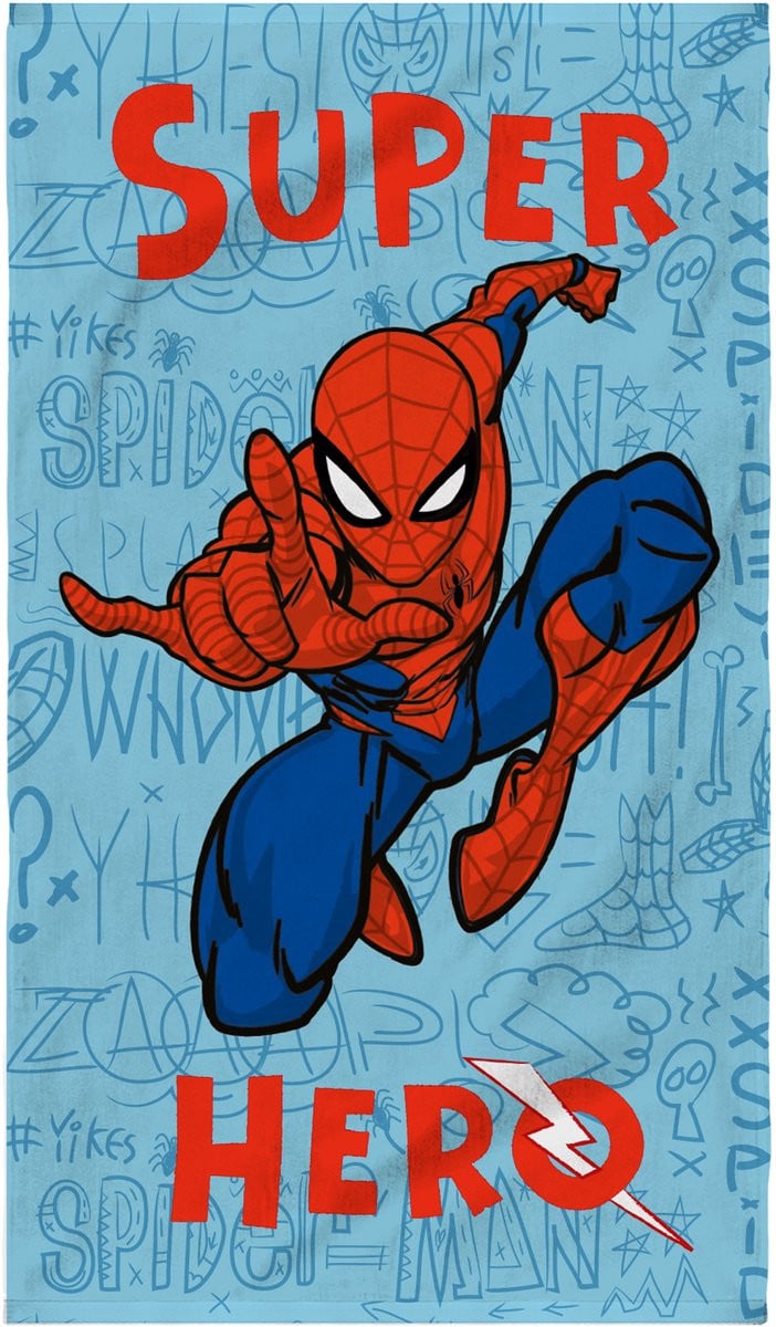 Spider-Man Strandlaken Sketches Katoen - Breedte: 70 cm, Lengte: 120 cm
