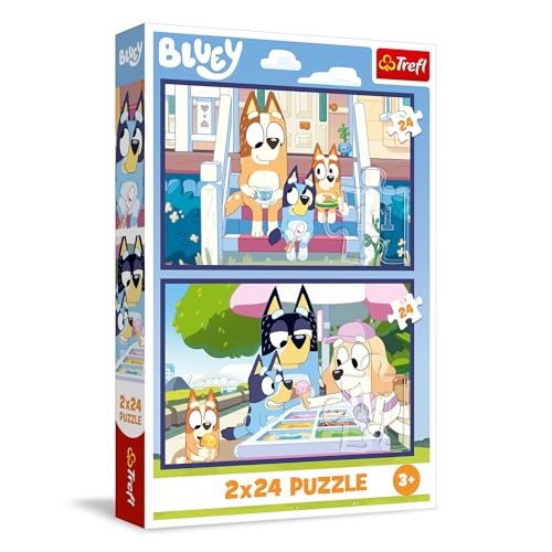 Trefl 2-in-1 Puzzelset Bluey - 2x24 Stukjes - 3+ jaar