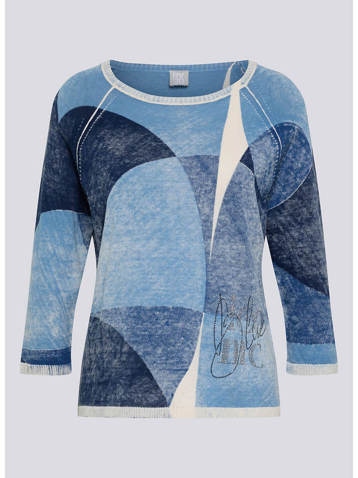 Rabe Pullover in Hellblau/ Dunkelblau - 38