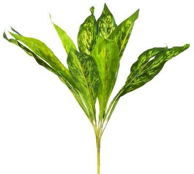 "Enova Home 20"" Artificial Green Leaves Faux Plant Bush Set of 2 Indoor & Outdoor Decór - Green Yellow"