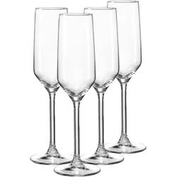 Ritzenhoff & Breker Sektglas 4er Set Rumba, Glas, Klar, 220 ml, 820300, Weingläser, Transparent