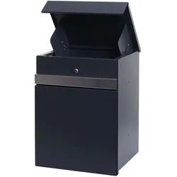 Mendler Paketkasten HWC-K41, Paketbox Paketfach Paketstation Briefkasten, Metall ~ verzinkt anthrazit-Edelstahl