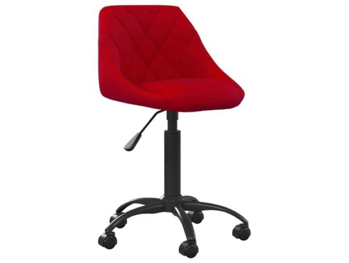 KDVXBCQJH Esszimmerstuhl Samt Weinrot Höhenverstellbar mit Rollen Ergonomischer Polsterstuhl aus weichem Samt mit Rollen für Flexibilität im Wohnzimmer, Home Office und Arbeitszimmer.