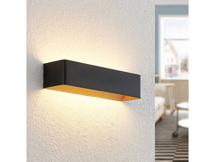 Karam Applique murale LED W36,5 Noir/Or - Arcchio - Salon / séjour - Moderne - Aluminium - Angulaire