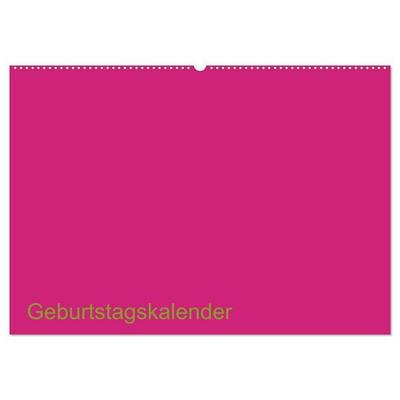 Bastel-Geburtstagskalender pink / Geburtstagskalender (Wandkalender 2027 DIN A2 quer), CALVENDO Monatskalender