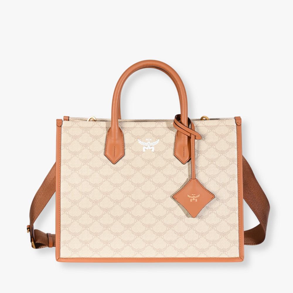 MCM Handtasche Damen Medium Himmel Tote Oatmeal MWTESAC02I9001
