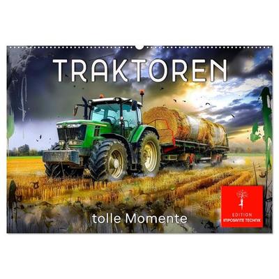 Traktoren - tolle Momente (Wandkalender 2026 DIN A2 quer), CALVENDO Monatskalender