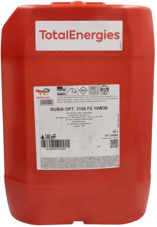 Motoröl TotalEnergies 2228898 RUBIA OPTIMA 10W30 20L