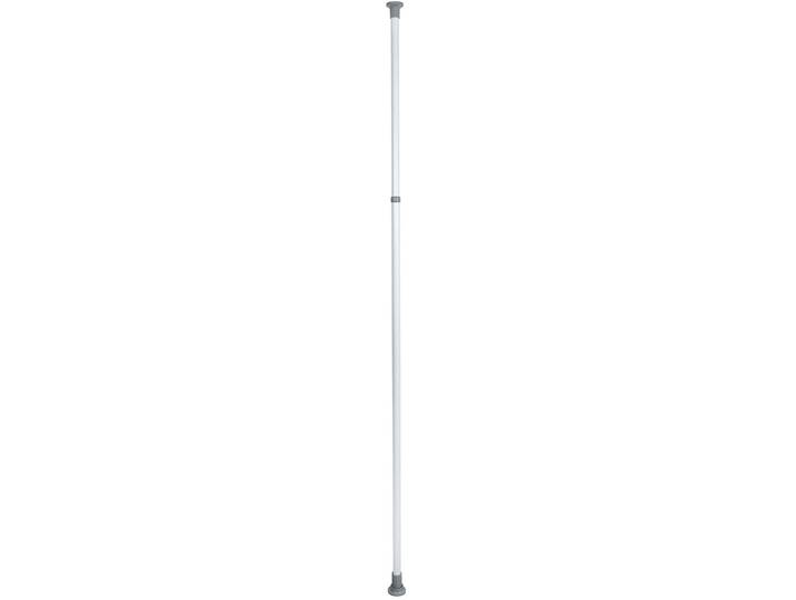 Teleskopregal WENKO Modell Herkules , grau (stangen: weiß, kunststoffteile: grau, anti, rutsch teile der kunststoffteile: grau), T:7,5cm, ABS-Kunststoff, Polypropylen, Stahl, Regale, Teleskopregal, ausziehbare Hauptstange 165-300 cm, passend zur WENKO Herkules-Serie