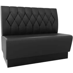BIG Möbel GmbH Gastro Sitzbank Amsterdam | 100 cm breit | Kunstleder Schwarz | Diamant | Dinerbank