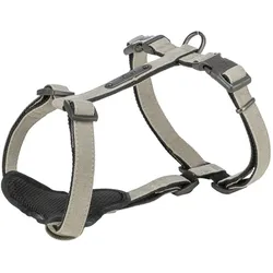 Trixie *CityStyle H-harness, cotton, S–M: 42–60cm/15mm, lightgrey (Hund, Allgemein), Halsband + Leine