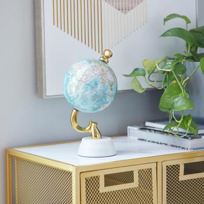 ARCILLA ELEMENTAL Blue Aluminum Coastal Globe