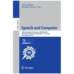 Speech and Computer, Fachbücher von Alexey Karpov, Branislav Gerazov