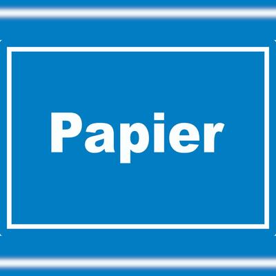 HB-Druck Papier Mülltrennung Aufkleber mit Text A0 (841x1189mm)