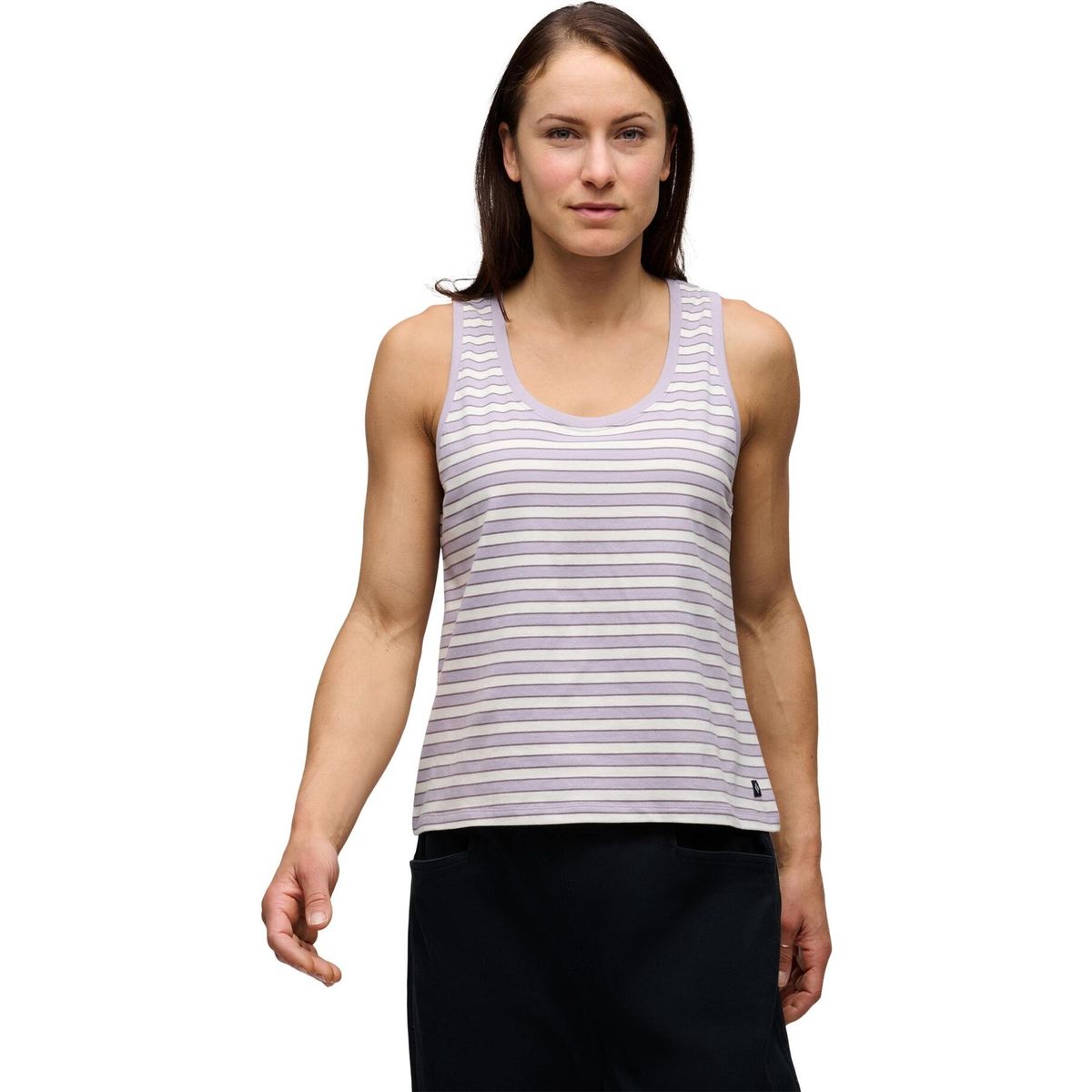 Black Diamond W BD Stripe Tank Long dusk violet-off wht-drk mauve (9812) MED AP7520449812MED1