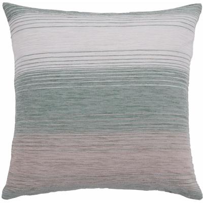 Dekokissen HOMING "Linn" Gr. 2, grün (mint, bedruckt gemustert), B:50cm L:50cm, Polyester, Dekokissen_Sitzkissen_Kissenhüllen, Farbverlauf, modern, Streifen, Kissenhülle ohne Füllung, 1 Stück