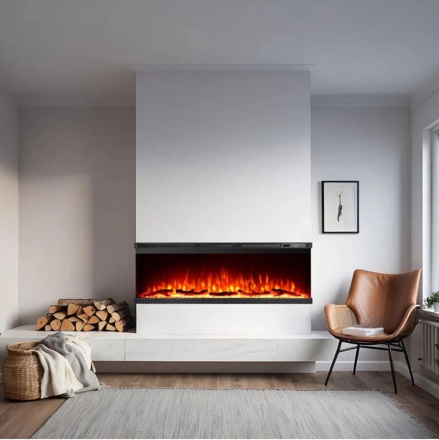Divina Fire CAMINO ELETTRICO PARETE/INCASSO BOSTON 127X20 H44