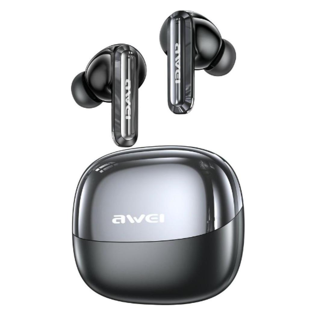 Awei Słuchawki bezprzewodowe T229 ANC AI +stacja dokująca galwanizowany gunmetal (ANC, 30 h, Kabellos) (Awe000320)