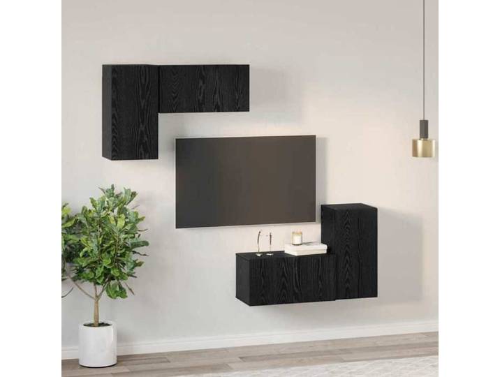 SALE Janvier  MODERNE Armoires multimédia - MGH - Meubles TV - Montage mural - Chêne noir - bois d'ingénierie 60x30x30 cm TT4440