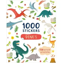 Rebo, Sticker, Dinosaurier-Aktivitätsbuch – 1000 Aufkleber (1000 Sticker)