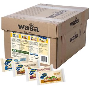 Wasa Knäckebrot Vollkorn Roggen, 4er Mix, 4 verschiedene Sorten, je 2 Scheiben, 100 Pack