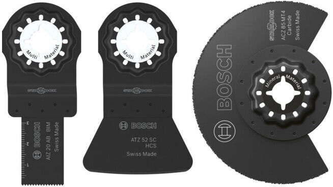 BOSCH Set de lames pour carrelage pour outils multifonctions oscillants, 3 pièces (2608669332)