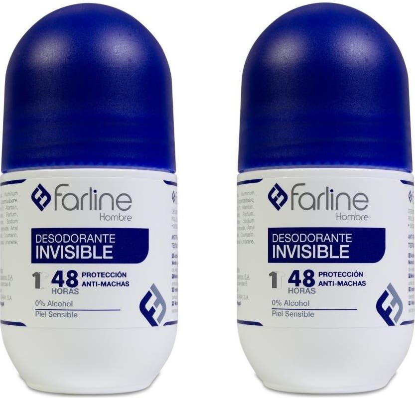Farline Hombre Desodorante Invisible 2x50ml