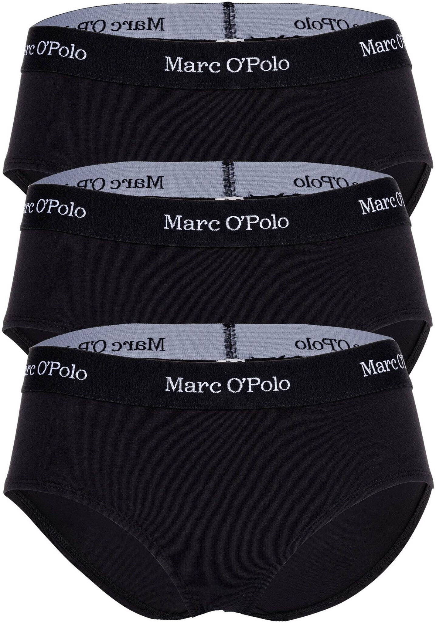 Panty MARC O'POLO "Panty 3er Pack", Damen, Gr. XS, schwarz, Obermaterial: 95% Baumwolle CO(Bio). 5% Elasthan EL., Unterhosen Panty