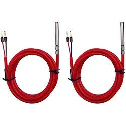 Offgridtec Temperatursensoren 2 Stk. PT1000 mit 2m Kabel Widerstandsthermometer für Solar Heizung und Steuerungstechnik
