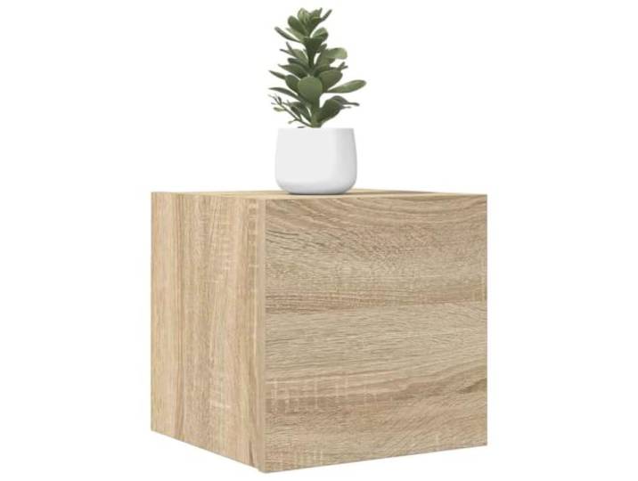 HEFZGDB TV Wandschrank 2 Stück Sonoma Eiche 30,5x30x30 cm Wandmontage Regal mit großer Aufbewahrung für Wohnzimmer Medien