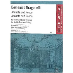Andante und Rondo D-Dur für Kontrabass und Streicher Stimmen, Fachbücher von Domenico Dragonetti