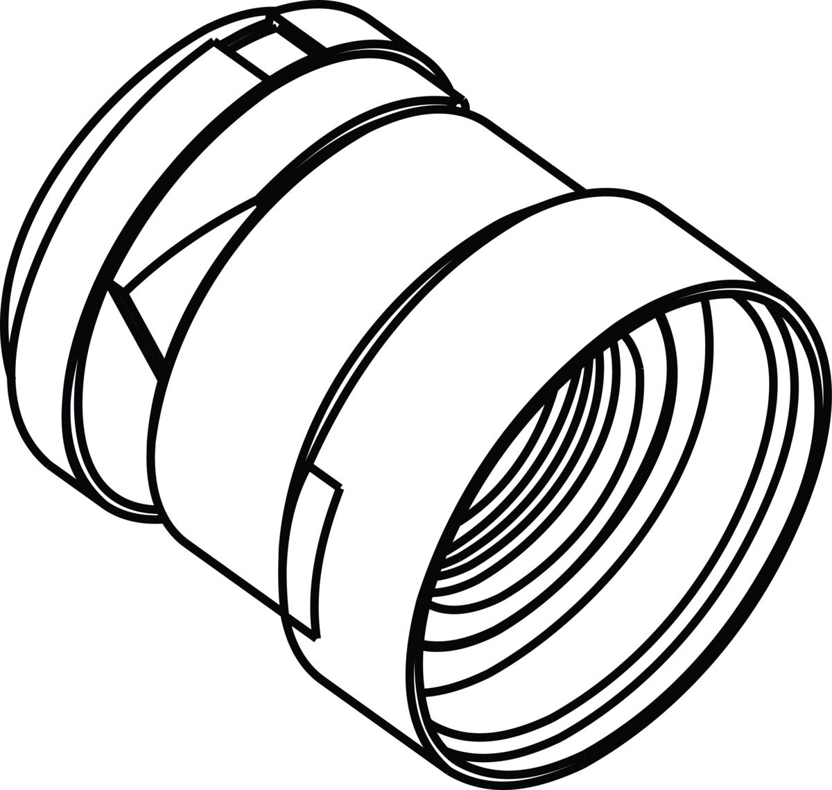 Ideal Standard M24x1 joint (922294), A960063AA chrome