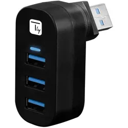 EFB IUSB3-HUB3-ROTB Techly Mini-Dreh-Hub 3x USB 3.0 IUSB3HUB3ROTB