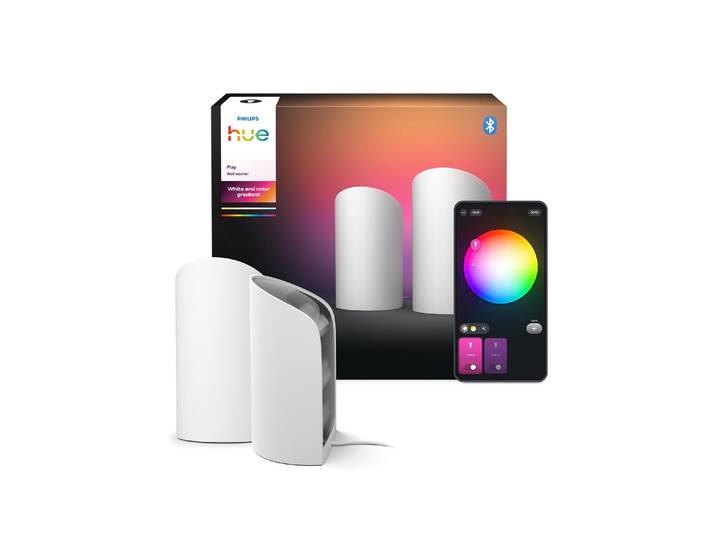 PHILIPS HUE LED Tischleuchte Play Wallwasher duo , weiss (weiß), 2, H: 15,7cm, Leuchten, LED Tischleuchte