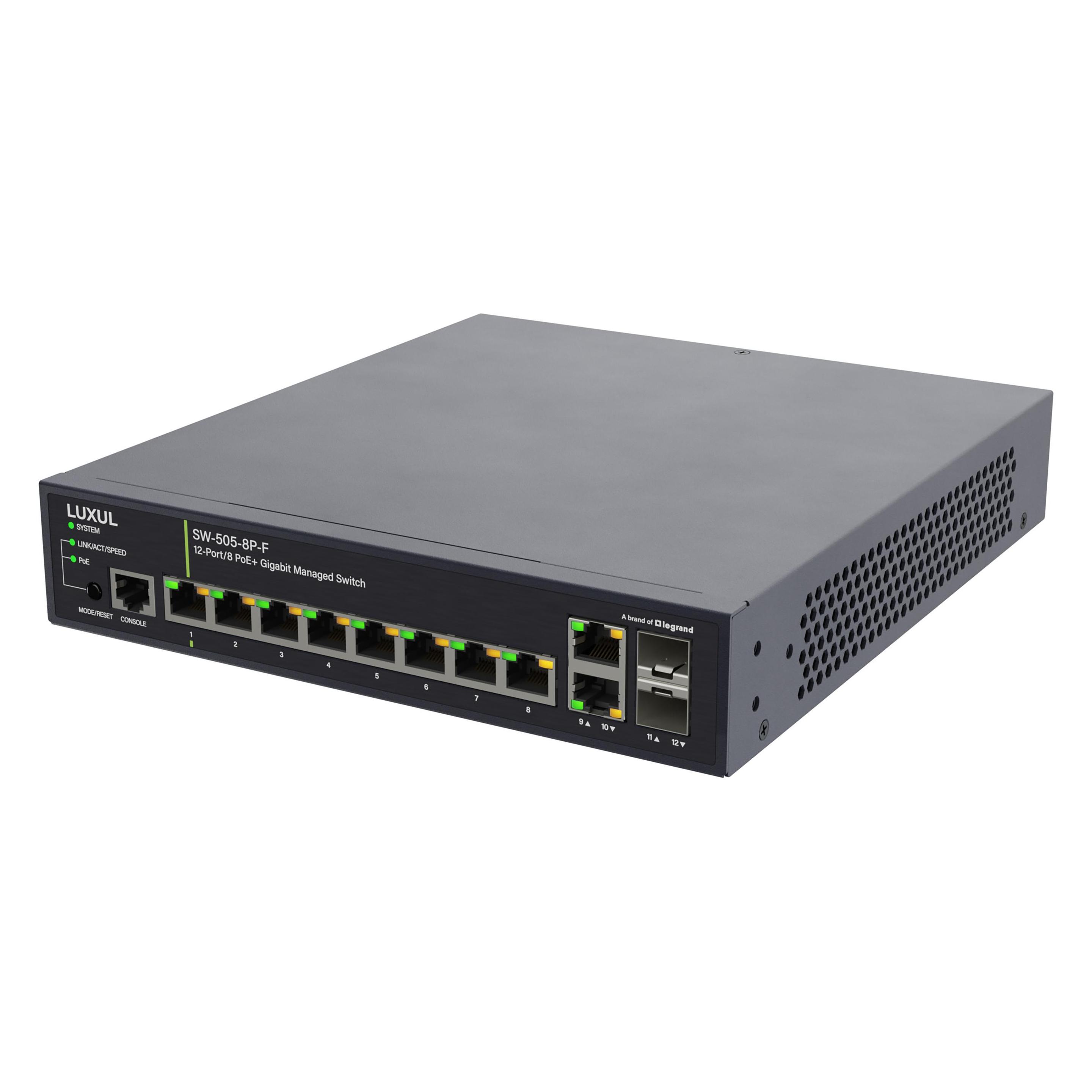 Luxul SW-505-8P-F-E (10 Ports) (SW-505-8P-F-E)
