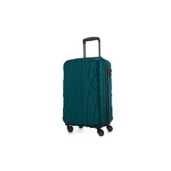 Suitline -  Bordgepäck Koffer Handgepäck 55x35x20 cm, Trolley Hartschale matt, 4 Rollen, ABS, TSA, Aquagrün
