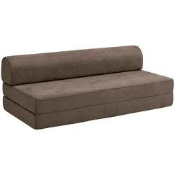 FALTSOFA Katusha Flachgewebe schoko