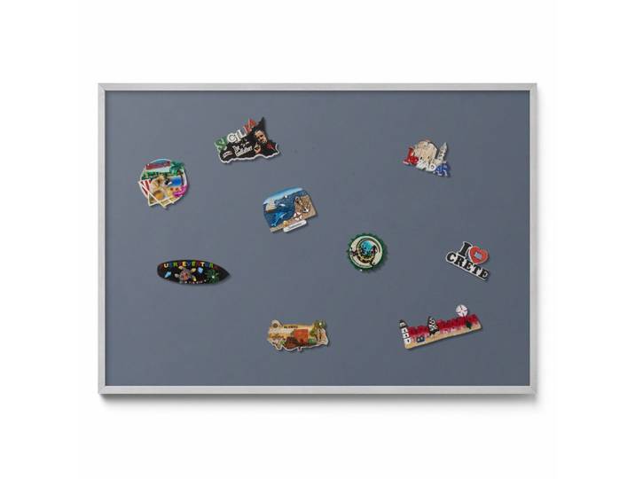 MAGNETTAFEL 100x70 cm silberner Rahmen – Pastellviolett