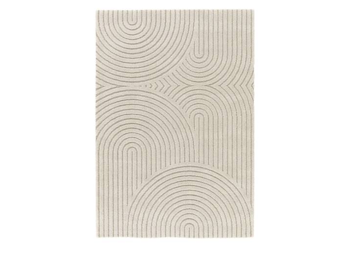 Tapis contemporain à motif géométrique - 160x230cm beige polypropylène
