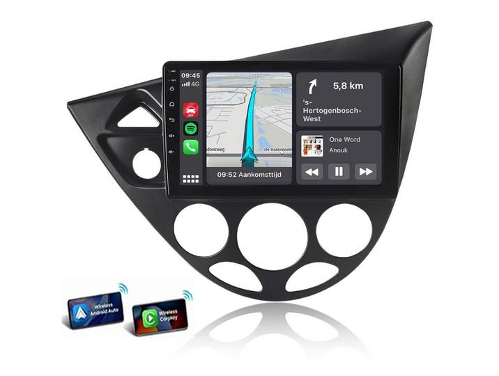 A-Sure 8-Core Für Ford Focus MK1 1998-2003 Navi Carplay Android auto WIiFi FM Autoradio (Digitalradio (DAB), SWC, RDS, DSP, UI Theme, Apple carplay)